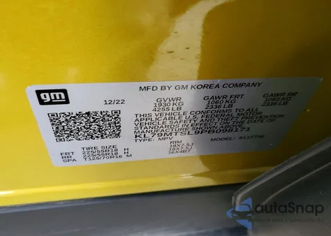 2023 Chevrolet Trailblazer Rs из США, поврежденный, VIN KL79MTSL9PB098171